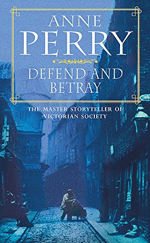 Book cover: “Defend and Betray” with a Victorian street scene.