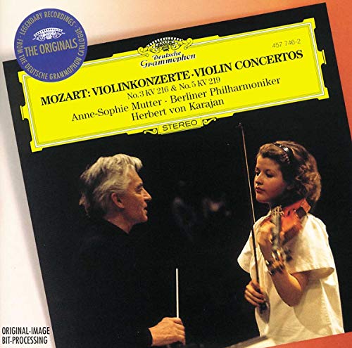 CD cover featuring Anne-Sophie Mutter and Herbert von Karajan with violin.