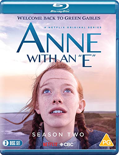 "Blu-ray case for 'Anne with an E' Season 2, featuring a young girl with braids."
