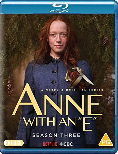 Blue-ray case with a young red-haired girl holding flowers in a forest background.