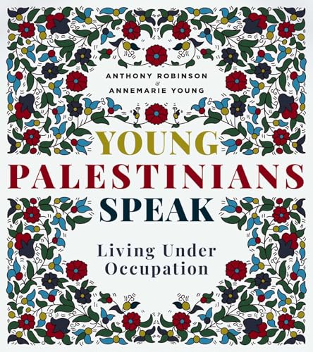 Book cover with floral design and title “Young Palestinians Speak.”