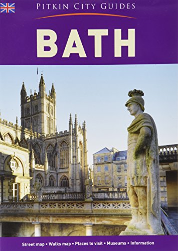 Pitkin City Guide to Bath cover with abbey and Roman statue.