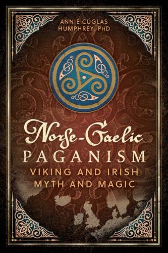 Book cover with ornate Celtic knotwork and title "Norse-Gaelic Paganism".