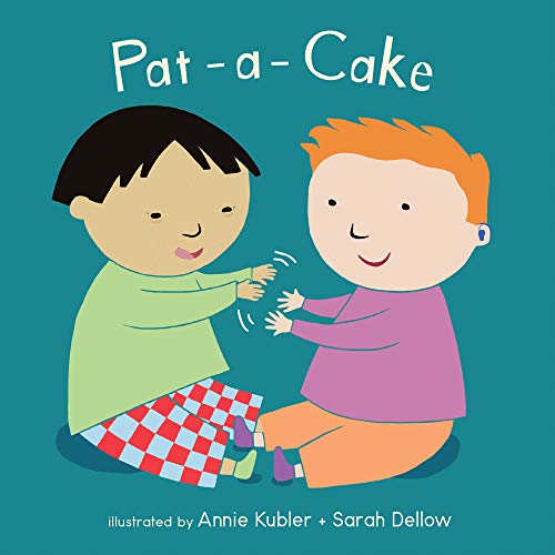 Board book cover depicting two children playfully patting their hands.
