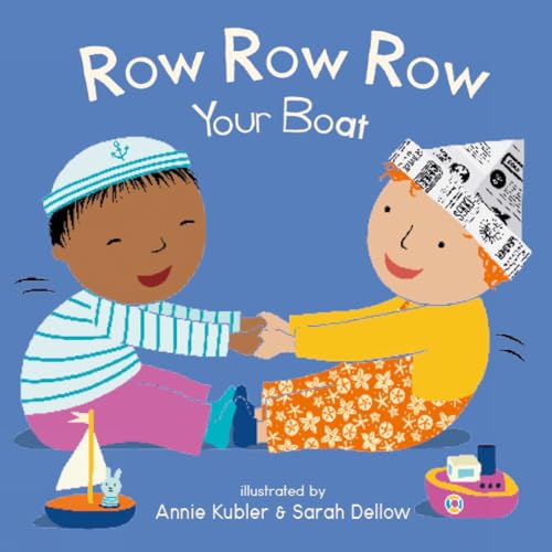 Children’s book cover depicting two kids holding hands near toy boats.
