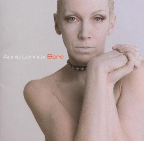 Annie Lennox portrait for the album "Bare", close-up, black and white.