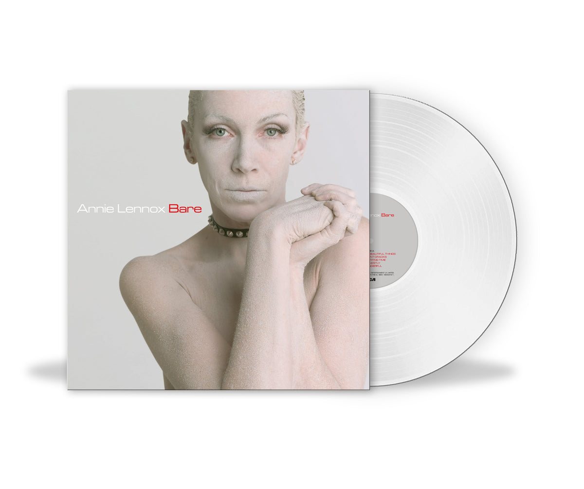 Annie Lennox “Bare” vinyl record with white disc and cover.