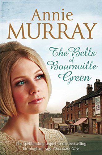 Book cover: woman’s face, title “The Bells of Bournville Green”, town background.