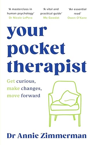 Book cover: "Your Pocket Therapist" with an armchair illustration.