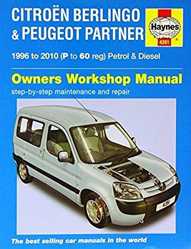 Haynes repair manual cover featuring a white Citroen Berlingo van.