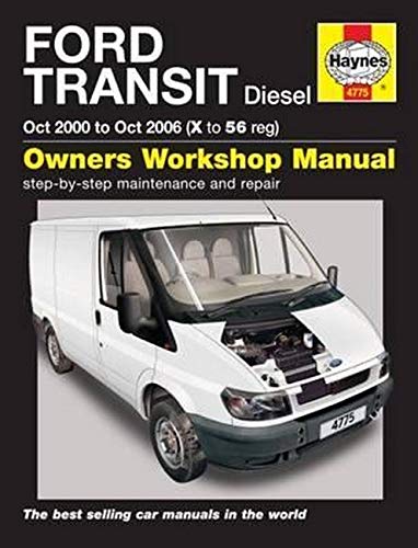 Haynes repair manual cover for Ford Transit Diesel vans from 2000 to 2006.