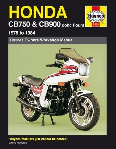 Haynes workshop manual cover for Honda CB750 and CB900 motorcycles from 1978 to 1984.