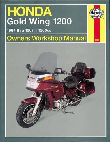 A printed Haynes workshop manual for a 1984-1987 Honda Gold Wing 1200 motorcycle.