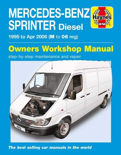 Haynes repair manual cover for Mercedes-Benz Sprinter Diesel vans from 1995 to 2006.