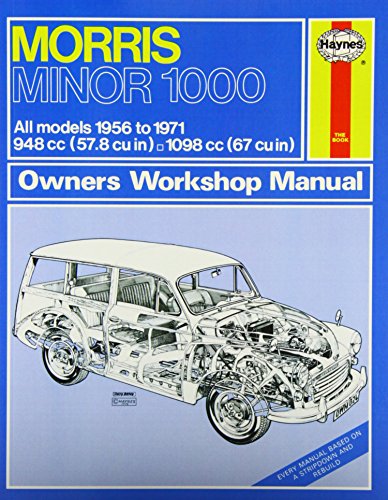 Haynes Owners Workshop Manual for Morris Minor 1000 with a technical car cutaway illustration.