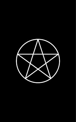 Black cover with a white pentagram within a circle.