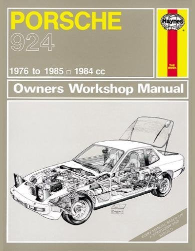 Haynes repair manual cover featuring a cutaway illustration of a Porsche 924.