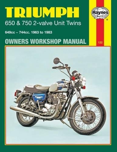Triumph motorcycle repair manual cover with a classic bike image.