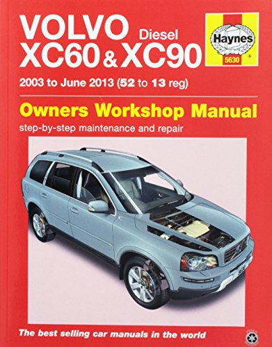 Front cover of a red Haynes Owners Workshop Manual for Volvo XC60 and XC90.