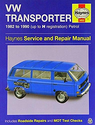 Blue Haynes repair manual cover featuring a classic VW Transporter van.
