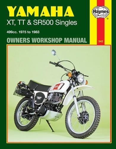 Haynes manual cover featuring a white and red Yamaha motorcycle.