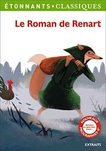 Book cover: fox carrying a sack, with a rooster in a landscape.