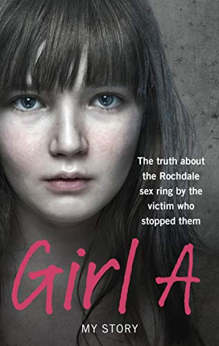 Book cover: close-up portrait of a young woman, title “Girl A”.