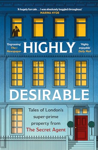 Book cover: blue townhouse illustration with large white text "HIGHLY DESIRABLE".