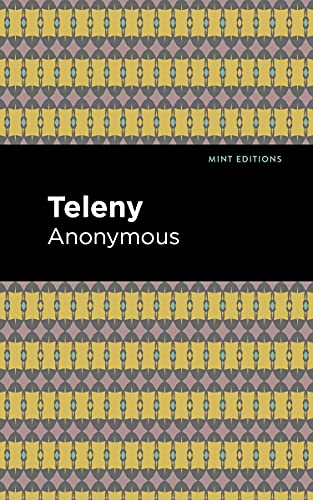 Book cover for "Teleny" with patterned yellow and gray design.