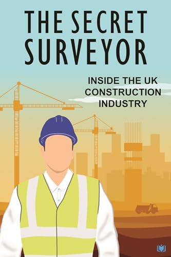 Book cover: "The Secret Surveyor" with construction site illustration.