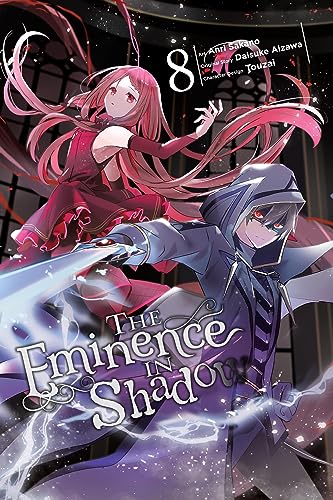 Anime-style cover for "Eminence in Shadow" volume 8, featuring two characters.