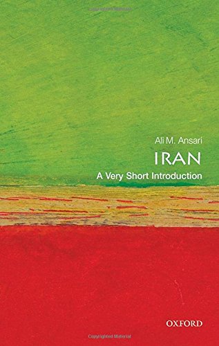 Book cover with green and red bands and text reading Iran: A Very Short Introduction.
