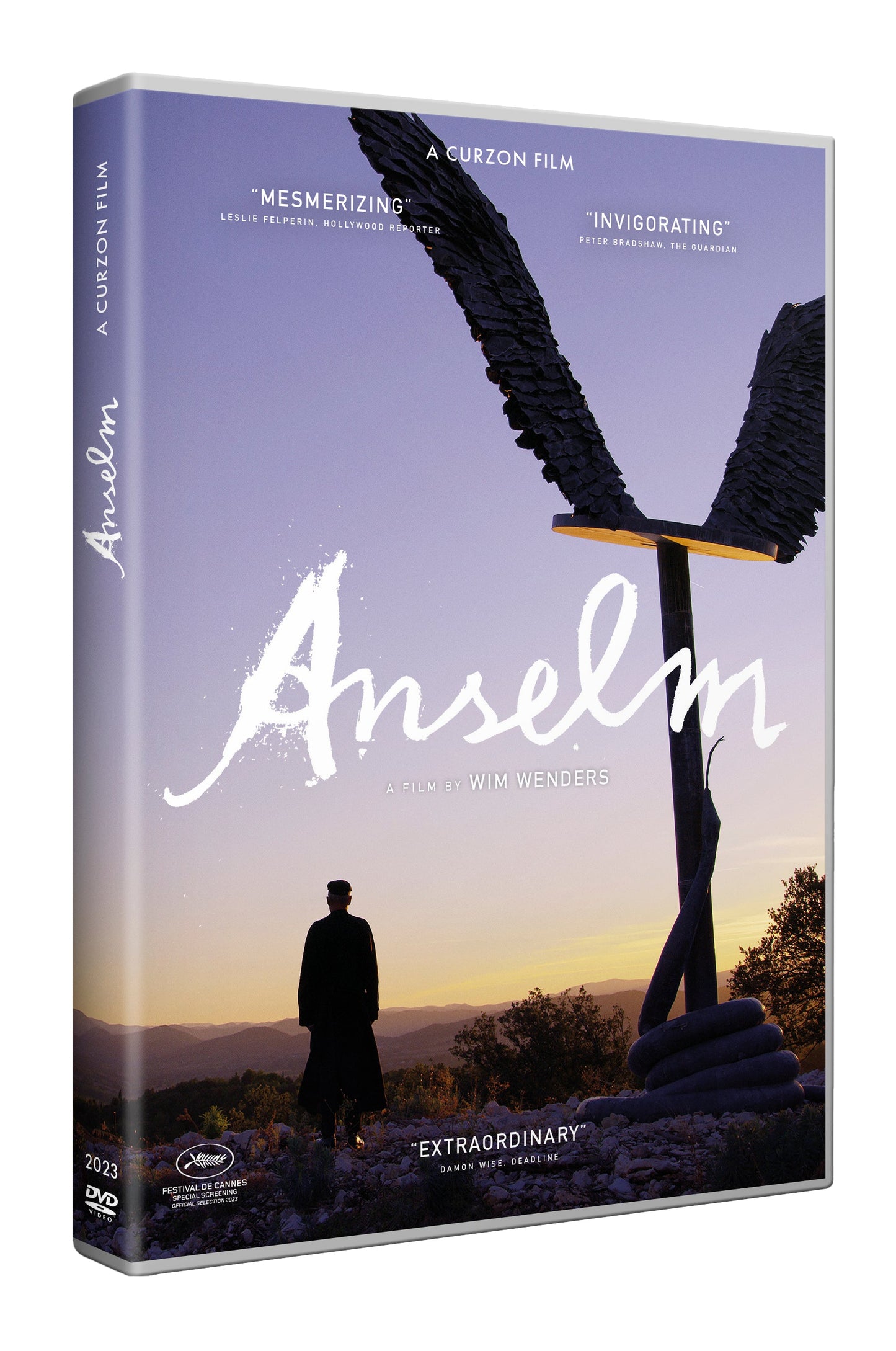 DVD cover for "Anselm" featuring a sculpture and distant figure.