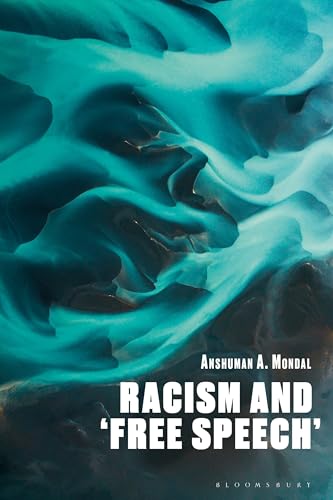 Book cover with abstract blue swirls and the title “Racism and ‘Free Speech’”.