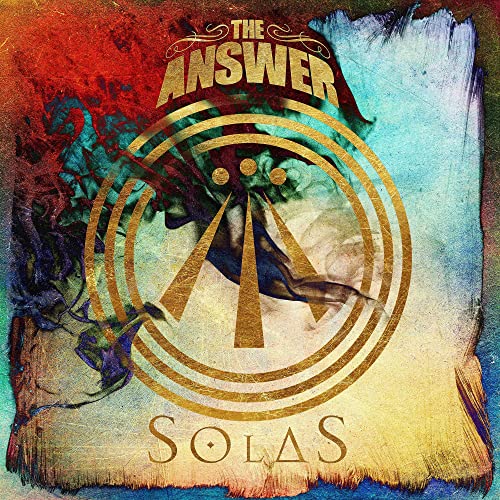CD cover for "Solas" by The Answer, with gold lettering and abstract design.