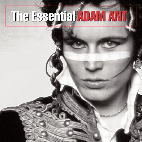 Adam Ant album cover: black and white portrait, dramatic makeup.