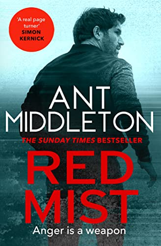 Book cover: “Red Mist” by Ant Middleton, featuring a man’s back.
