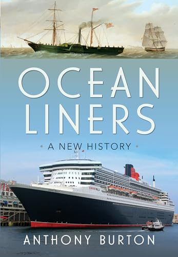 Book cover depicting historic and modern ocean liners, titled "Ocean Liners.