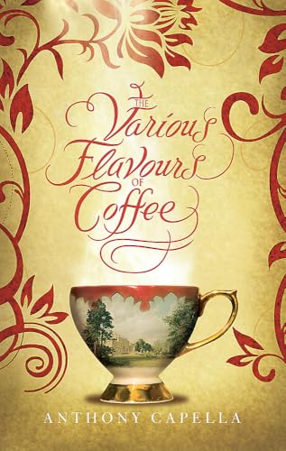Book cover: “The Various Flavours Of Coffee” with a steaming cup illustration.