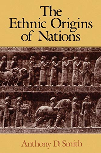 Book cover: "The Ethnic Origins of Nations" with ancient relief sculpture.
