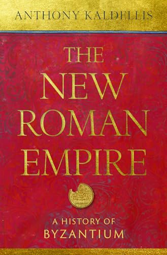 Book cover: “The New Roman Empire” with gold lettering on red textured background.