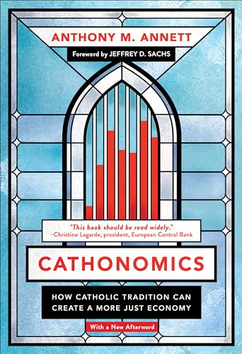 Book cover for "Cathonomics" featuring a stained-glass window design.