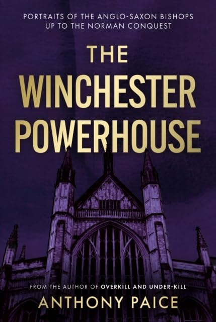 Book cover: "The Winchester Powerhouse" with a gothic cathedral image.
