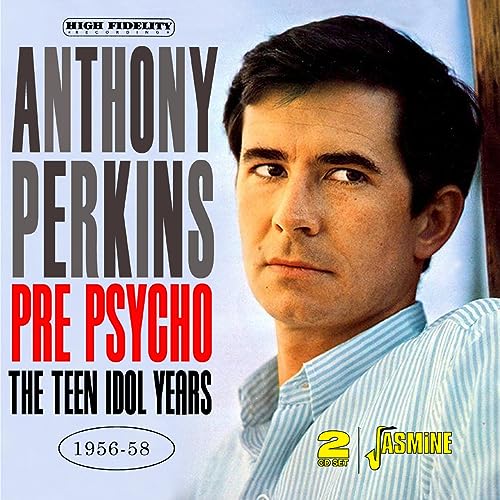 CD cover featuring a young Anthony Perkins, portrait, 1956-58.