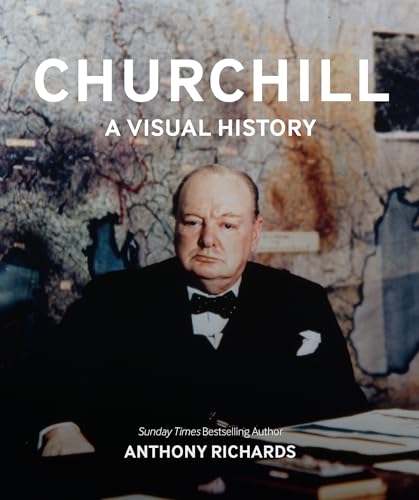 Book cover featuring Winston Churchill in a tuxedo in front of a large map.