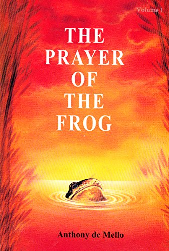 Book cover titled The Prayer of the Frog featuring a frog in orange water.