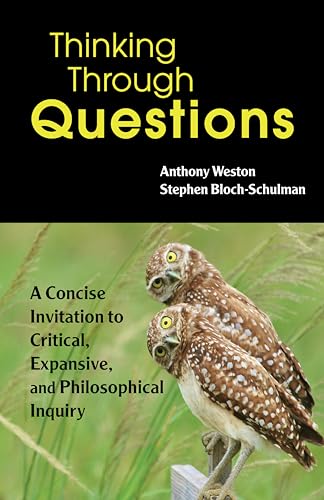 Book cover: "Thinking Through Questions" with owls in grass.