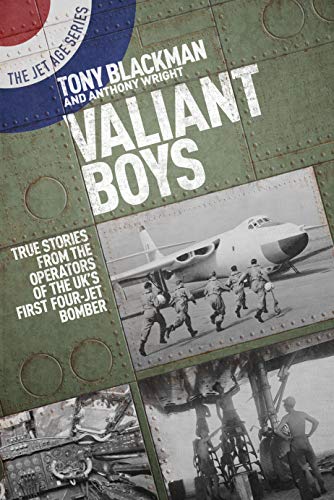 "Book cover with green metal texture, black and white photos, and 'Valiant Boys' title."