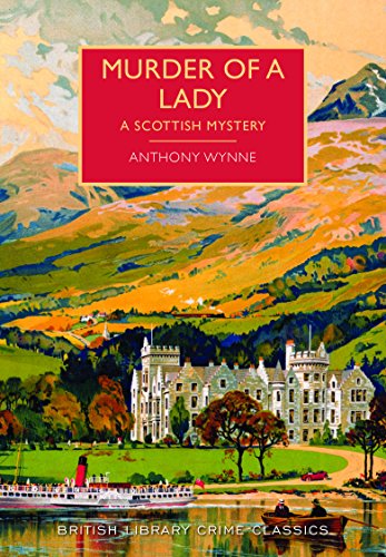 Book cover showing a Scottish landscape with a large stone manor, lake, and boat.