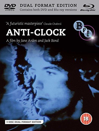 Anti-Clock" DVD cover featuring a blurred portrait of a man in blue tones.